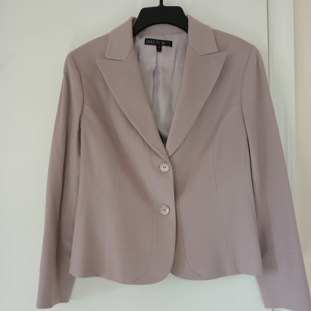 100% CASHMERE Lafayette 148 women 's blazer  / lavender/ sz 10